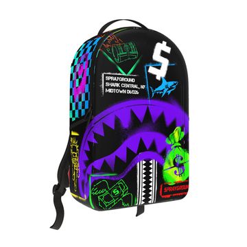 SHARK CENTRAL STENCILS- BLACK DLXSV BACKPACK