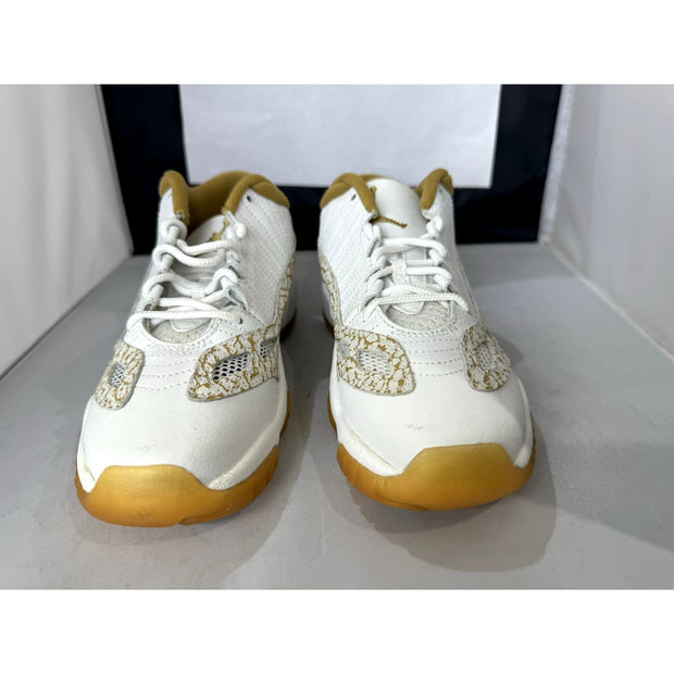 Air Jordan 11 Retro Low GS 306006-173 Youth White/Gold Sneaker Shoes Size 4.5 X1
