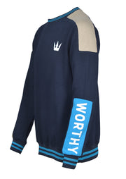 Worthy Sportswear Crew-neck Navy Blue Sweatsuit