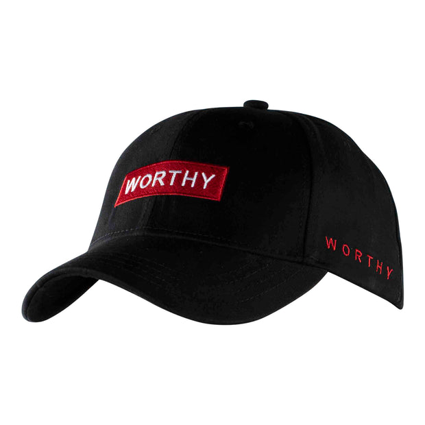 Worthy Box Dad Hat - Black/Red