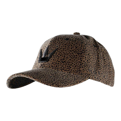 Worthy Suede Crown Dad Hat - Brown Leopard Print
