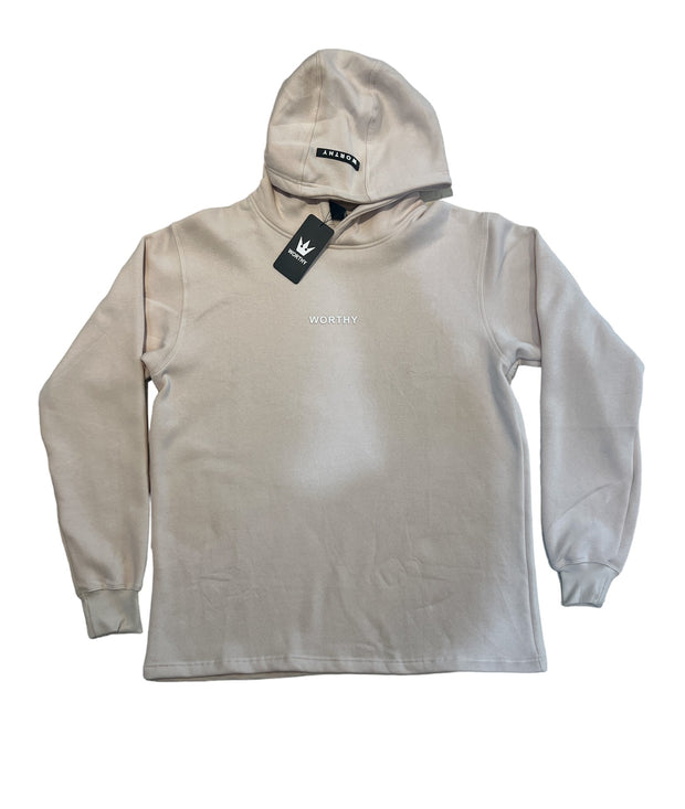 Worthy cotton Hoodie with Joggers - Cream
