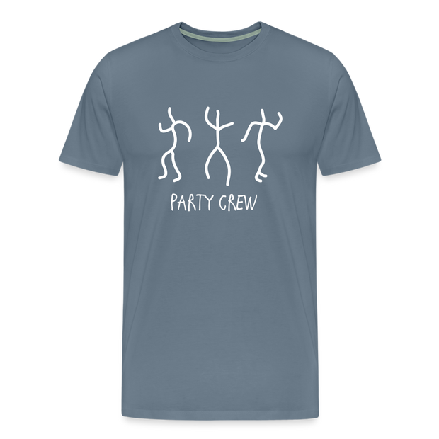 Party Crew Men's Premium T-Shirt - steel blue