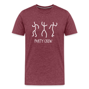 Party Crew Men's Premium T-Shirt - heather burgundy