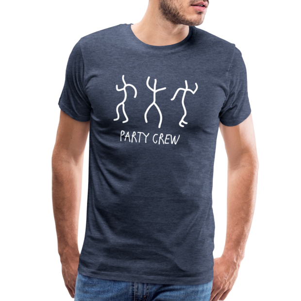Party Crew Men's Premium T-Shirt - heather blue