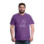 I Love Dog Men's Premium T-Shirt - purple