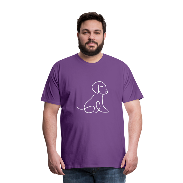 I Love Dog Men's Premium T-Shirt - purple