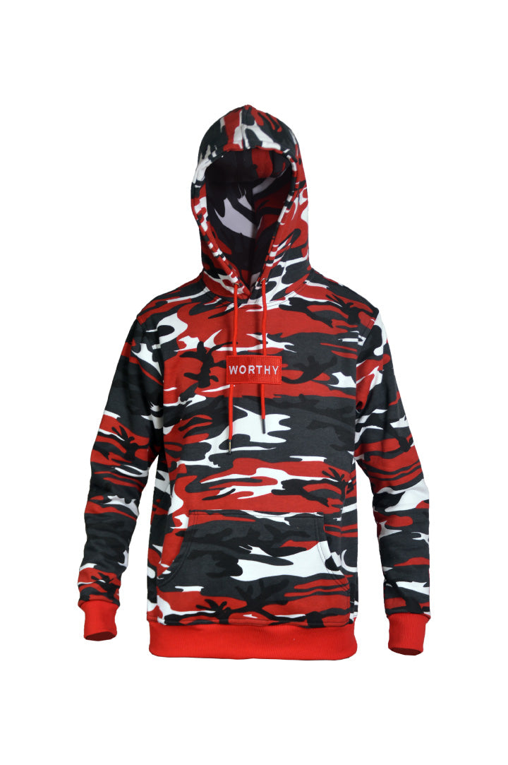Red camo hoodie mens online