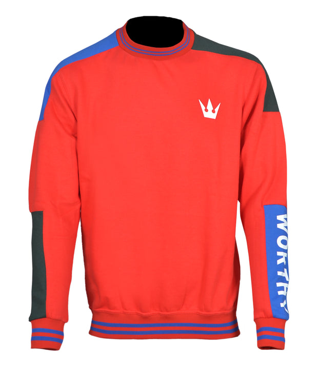 Worthy Sportswear Crew-neck Red Sweatsuit