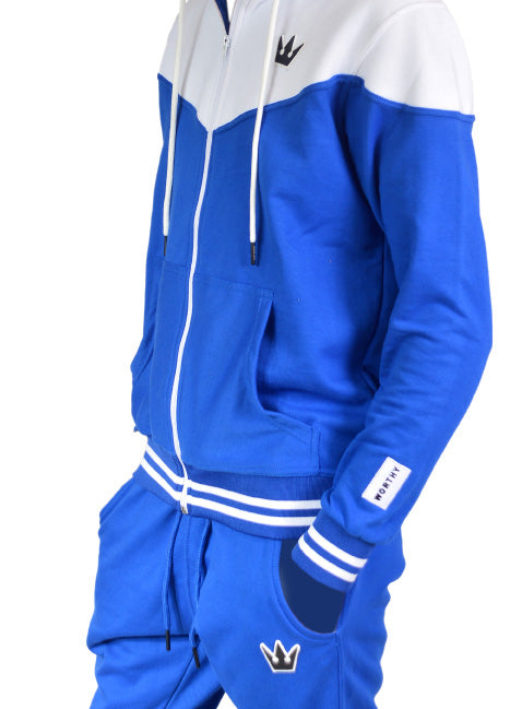 Mens Royal Blue Sweatpants Set Mens Blue Sweatsuit Blue Joggers Blue H –  Connected Clothing Usa